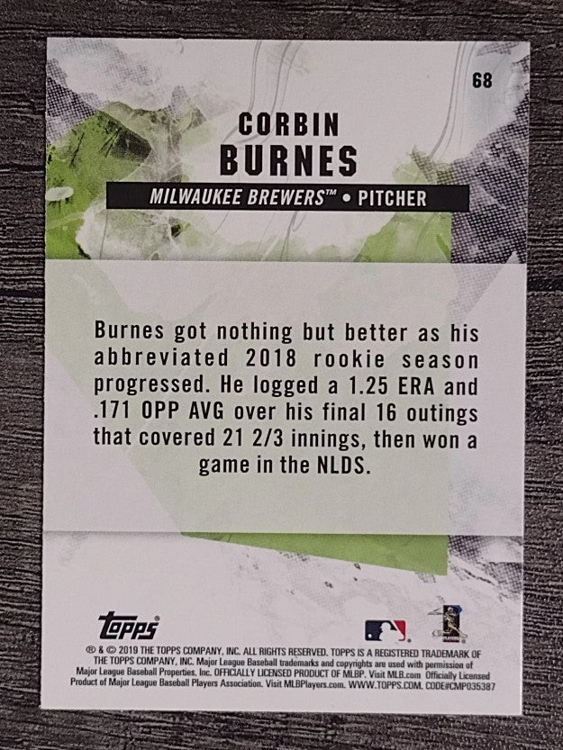 2019 Topps Fire #68 Corbin Burnes RC
