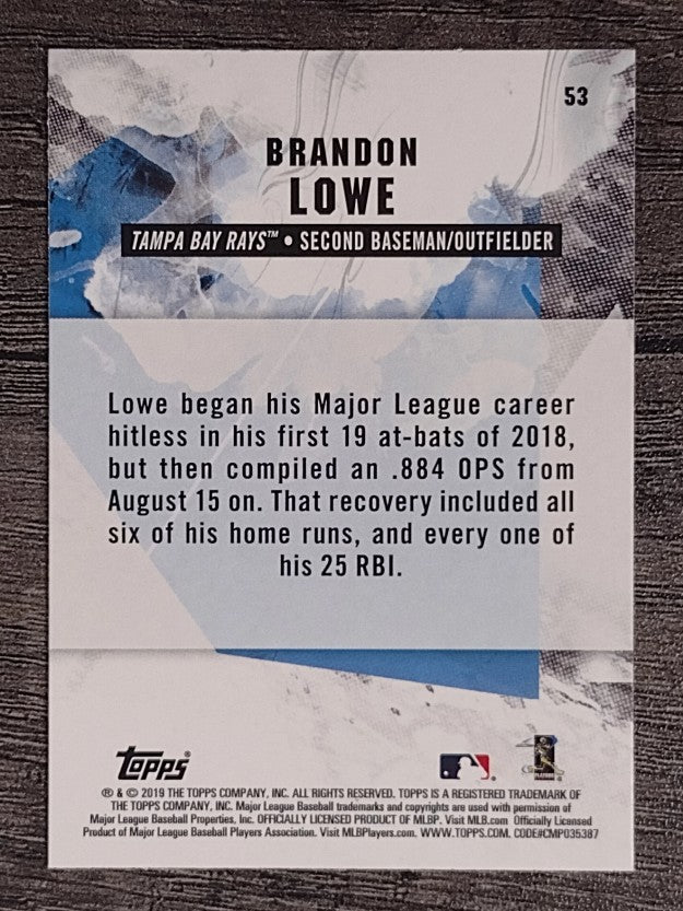 2019 Topps Fire #53 Brandon Lowe RC