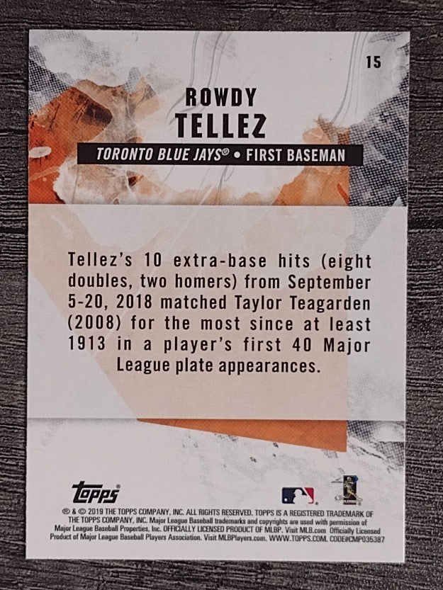 2019 Topps Fire #15 Rowdy Tellez RC