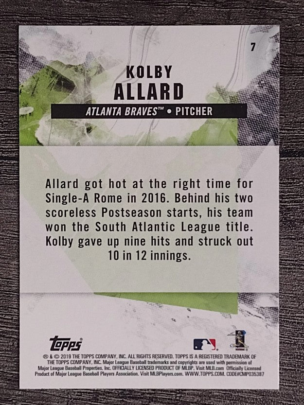 2019 Topps Fire #7 Kolby Allard RC