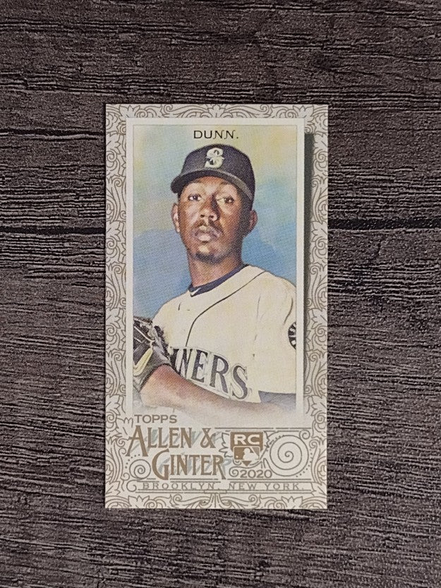 2020 Topps Allen and Ginter Mini Gold Border #176 Justin Dunn