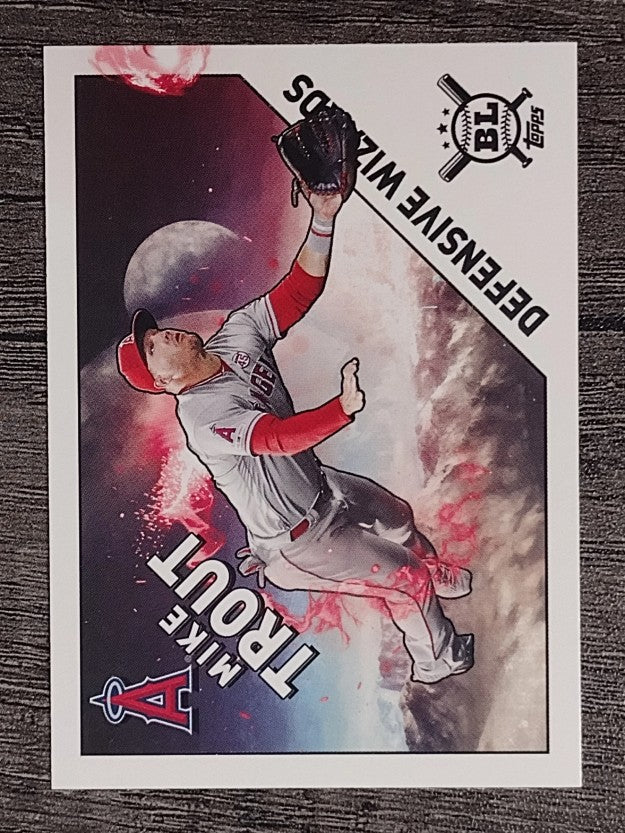 2020 Topps Big League Defensive Wizards #DW14 Mike Trout