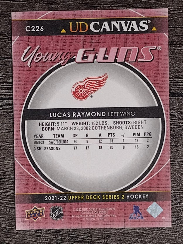 2021-22 Upper Deck Canvas #C226 Lucas Raymond