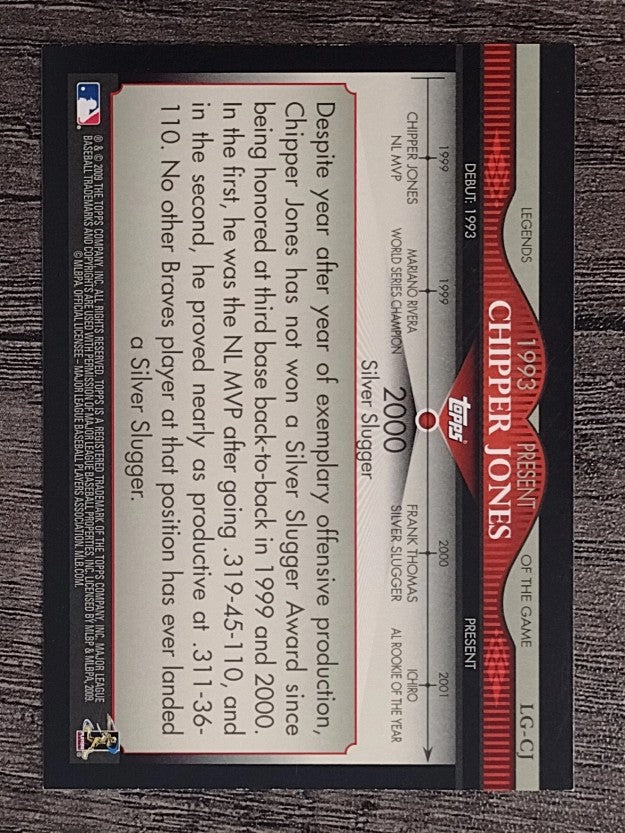 2009 Topps Legends of the Game #LGCJ Chipper Jones