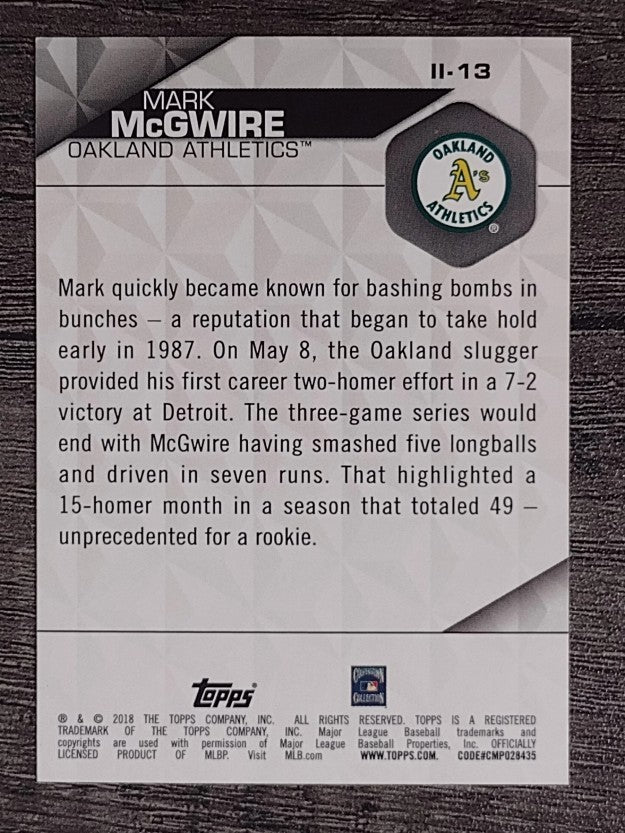 2018 Topps Instant Impact #II13 Mark McGwire