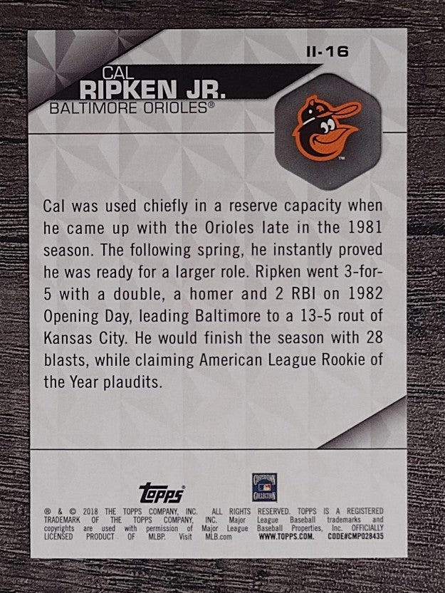 2018 Topps Instant Impact #II16 Cal Ripken Jr.