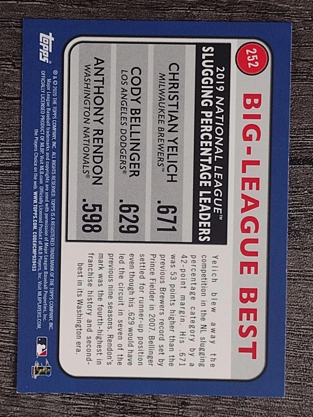2020 Topps Big League Orange #252 Anthony Rendon/Cody Bellinger/Christian Yelich