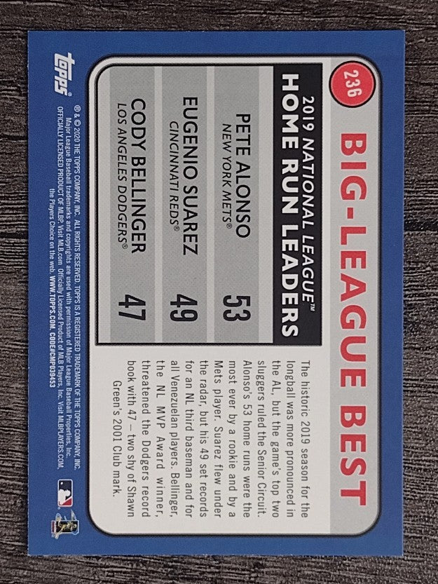 2020 Topps Big League Orange #236 Pete Alonso/Cody Bellinger/Eugenio Suarez LL