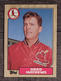 1987 Topps #567 Greg Mathews