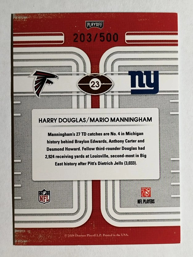 2008 Playoff Contenders Round Numbers #23 Harry Douglas/Mario Manningham