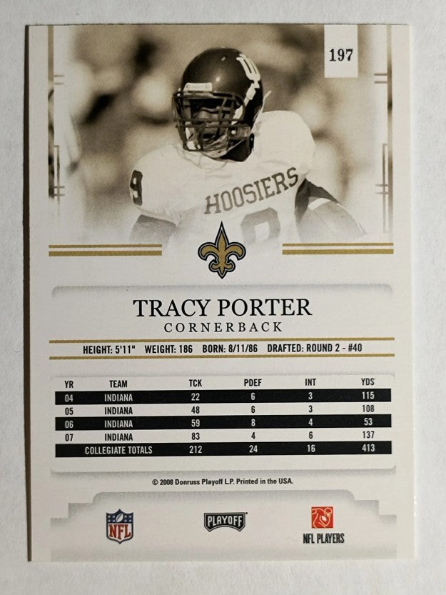 2008 Playoff Prestige #197 Tracy Porter RC