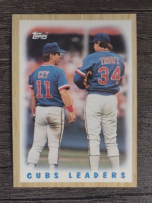 1987 Topps #581 Cubs Team/Ron Cey/Steve Trout