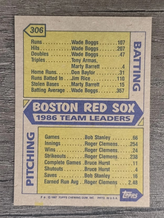 1987 Topps #306 Red Sox TL/Tom Seaver