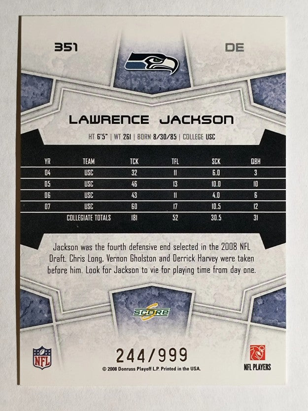 2008 Select #351 Lawrence Jackson RC