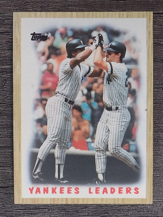 1987 Topps #406 Yankees TL/Rickey Henderson/Don Mattingly
