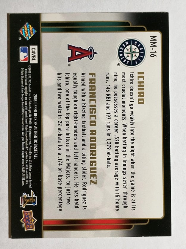 2008 SP Authentic Marquee Matchups #MM16 Ichiro Suzuki/Francisco Rodriguez