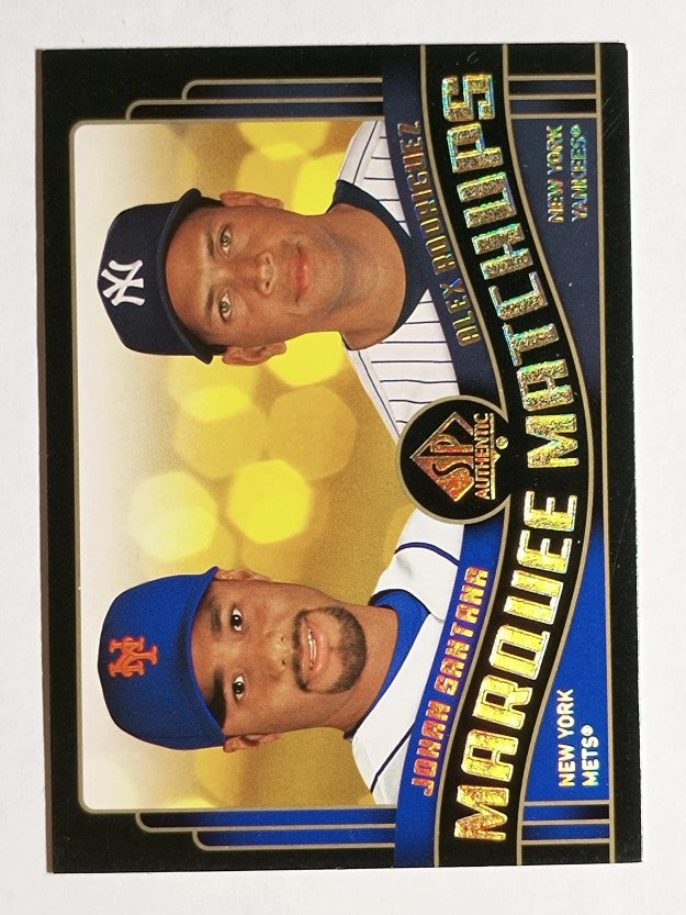 2008 SP Authentic Marquee Matchups #MM34 Johan Santana/Alex Rodriguez