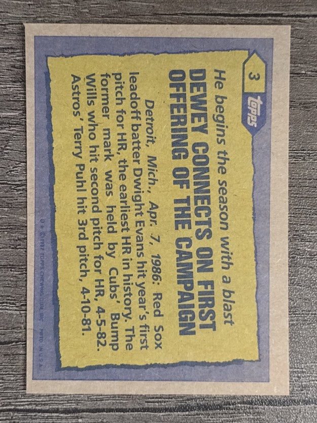 1987 Topps #3 Dwight Evans RB