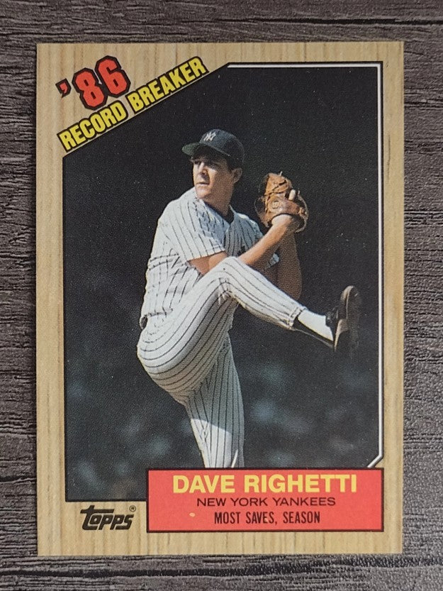 1987 Topps #5 Dave Righetti RB