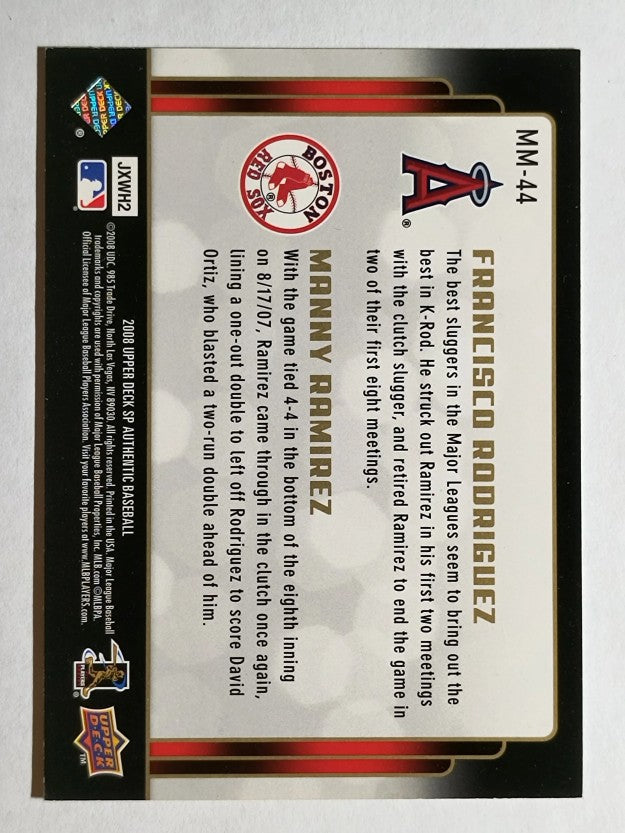 2008 SP Authentic Marquee Matchups #MM44 Francisco Rodriguez/Manny Ramirez