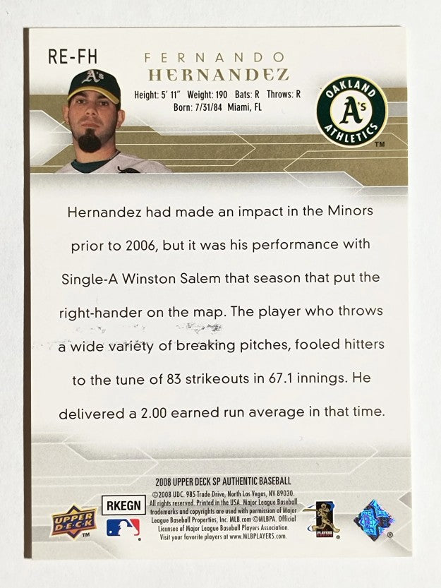 2008 SP Authentic Rookie Exclusives #FH Fernando Hernandez