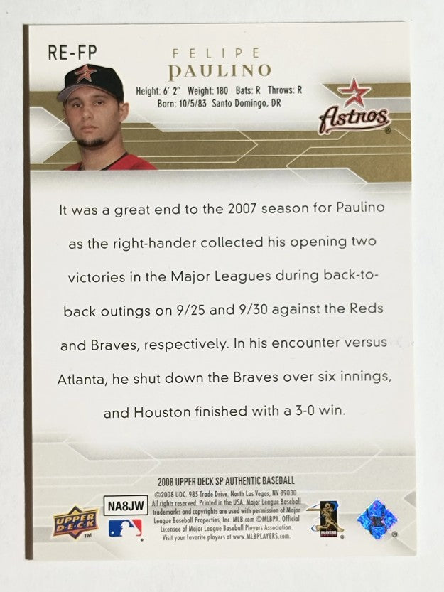 2008 SP Authentic Rookie Exclusives #FP Felipe Paulino
