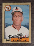 1987 Topps Traded #102T Cal Ripken Sr. MG