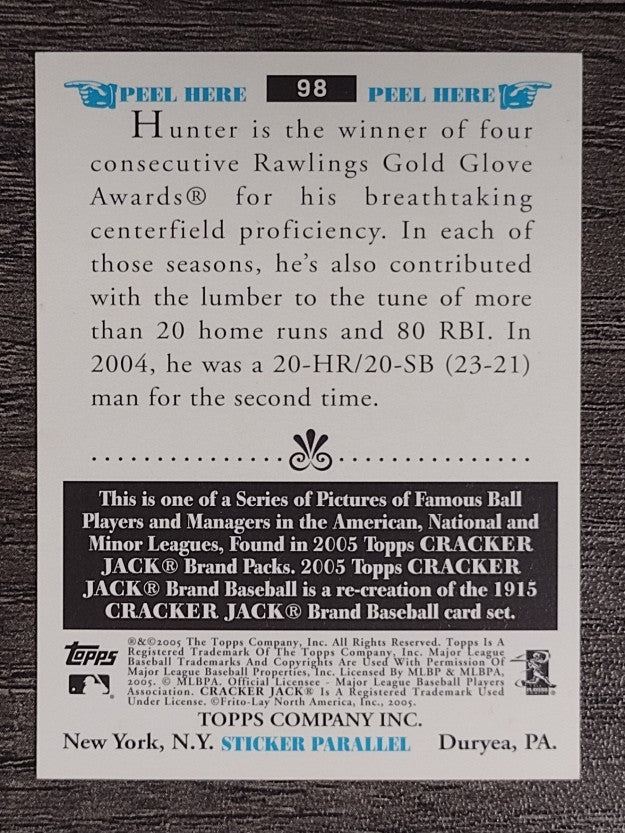 2005 Topps Cracker Jack Mini Stickers #98 Torii Hunter
