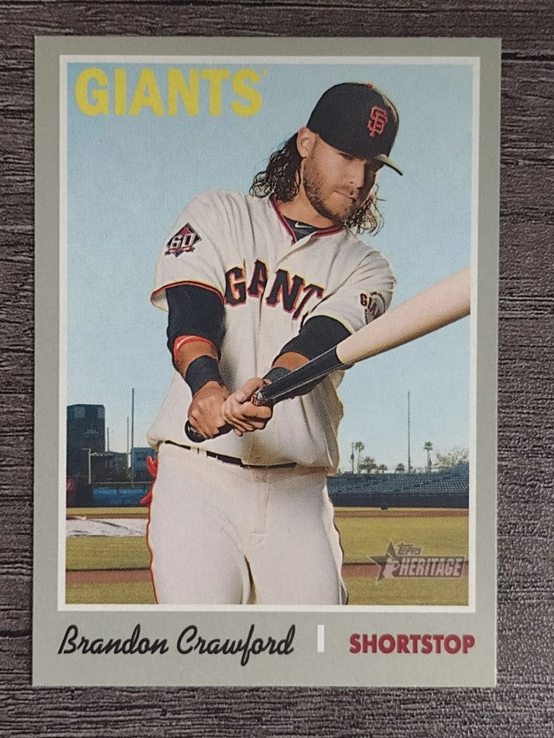 2019 Topps Heritage #478 Brandon Crawford SP