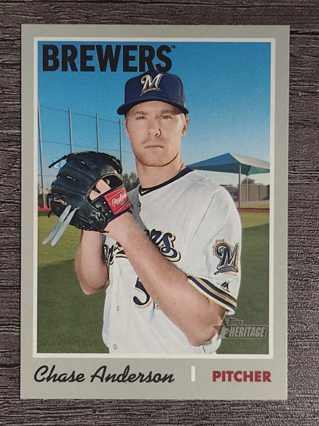 2019 Topps Heritage #224 Chase Anderson