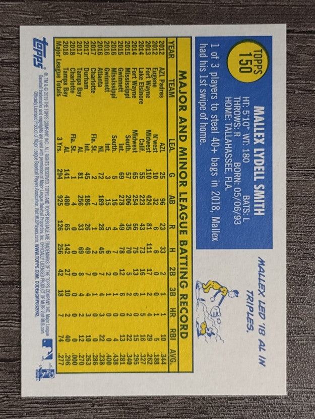 2019 Topps Heritage #150 Mallex Smith