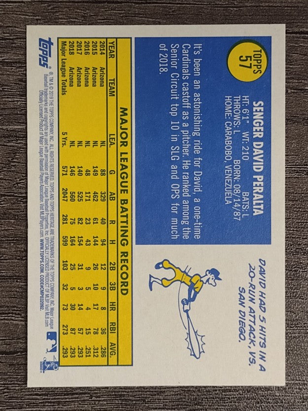 2019 Topps Heritage #57 David Peralta