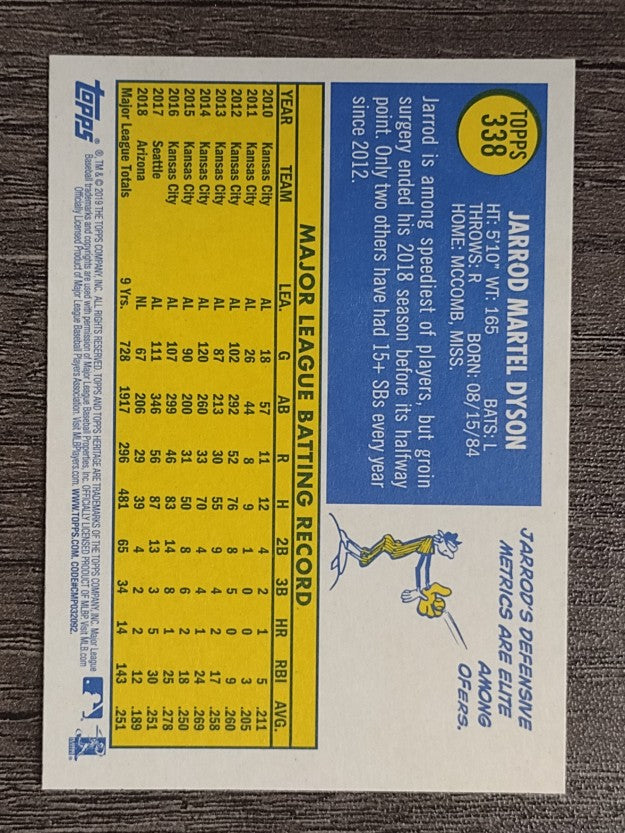 2019 Topps Heritage #338 Jarrod Dyson