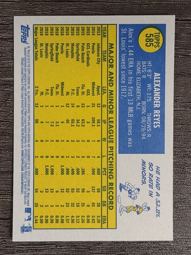2019 Topps Heritage #585 Alex Reyes