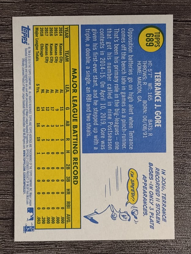 2019 Topps Heritage #689 Terrance Gore