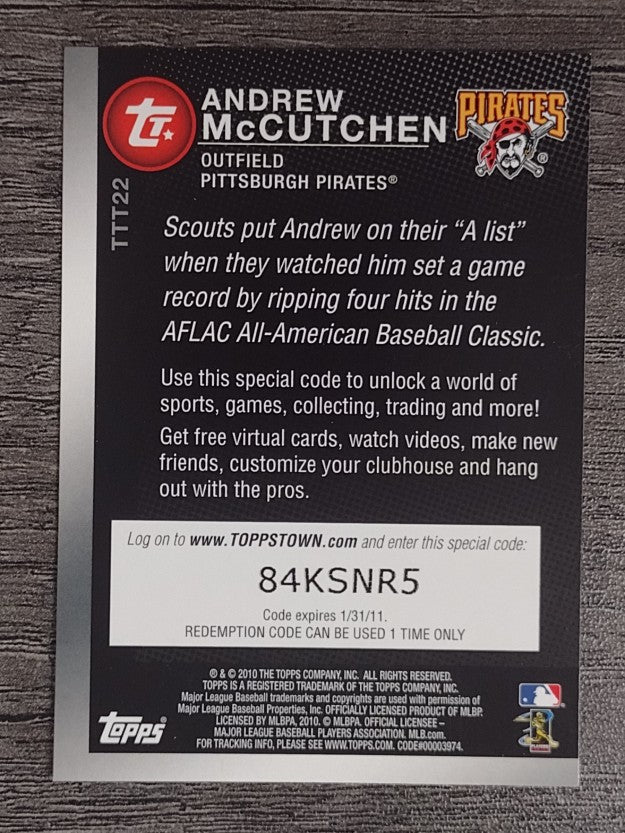 2010 Topps Topps Town #TTT22 Andrew McCutchen