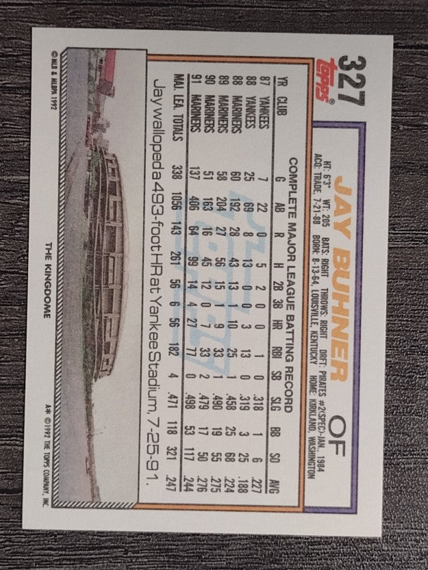 1992 Topps #327 Jay Buhner