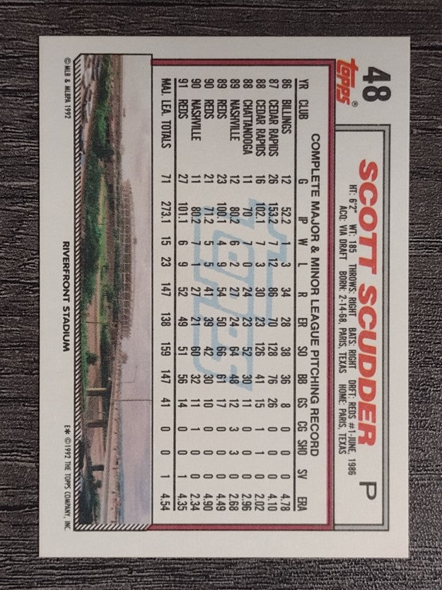 1992 Topps #48 Scott Scudder