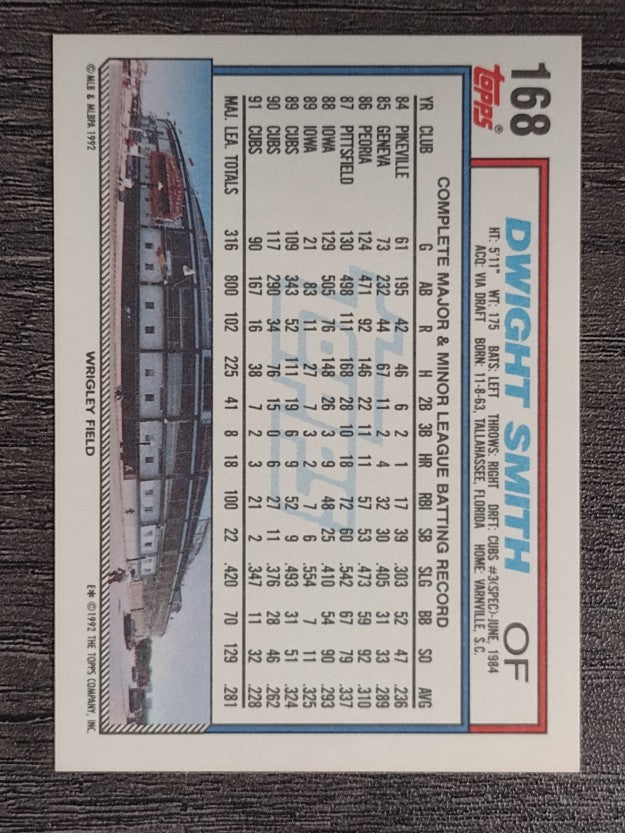 1992 Topps #168 Dwight Smith