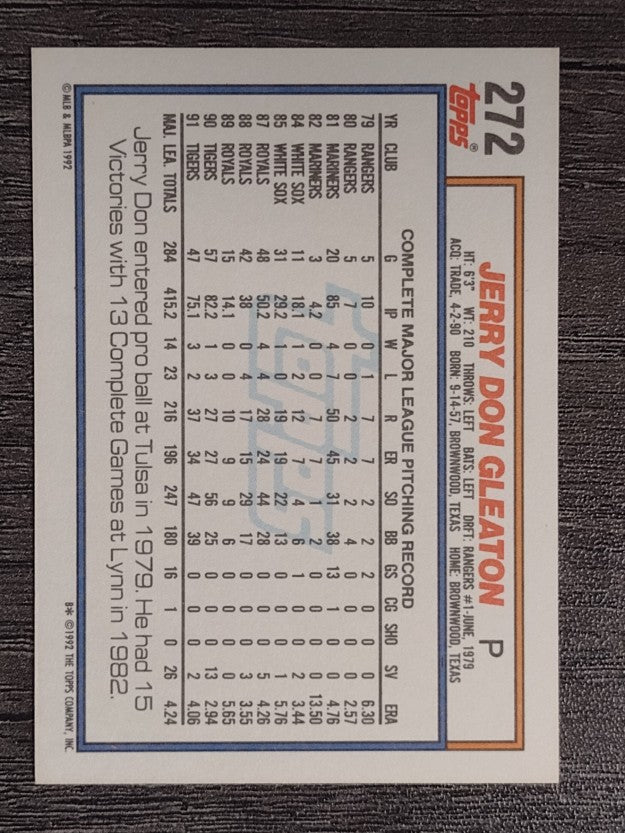 1992 Topps #272 Jerry Don Gleaton