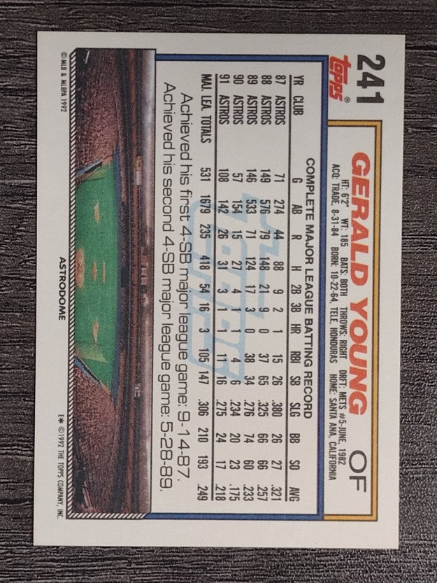 1992 Topps #241 Gerald Young