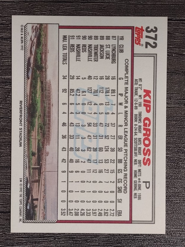 1992 Topps #372 Kip Gross