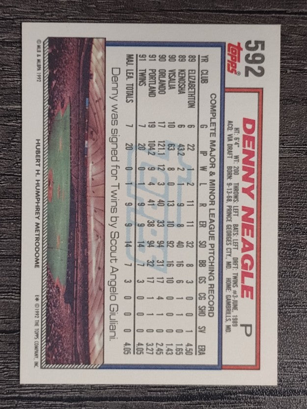1992 Topps #592 Denny Neagle
