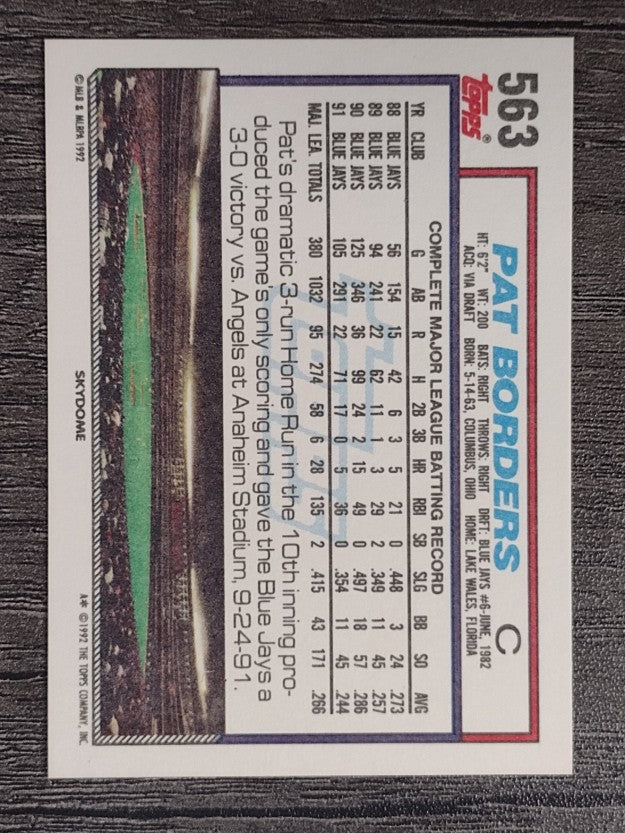 1992 Topps #563 Pat Borders