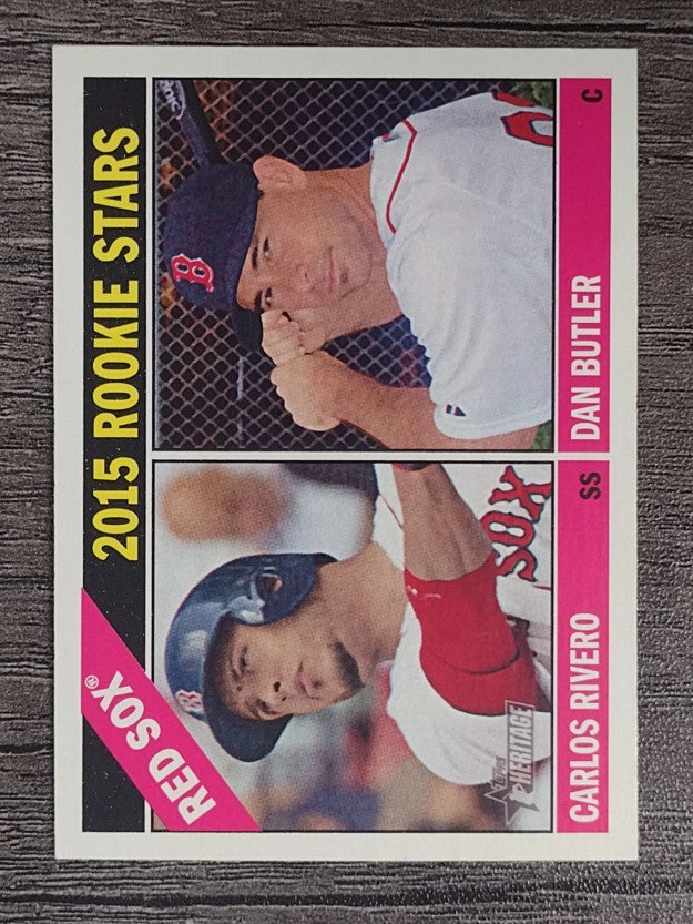 2015 Topps Heritage #88 Dan Butler RC/Carlos Rivero RC