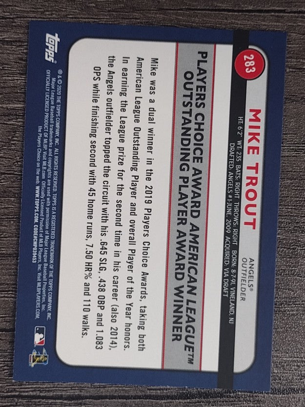 2020 Topps Big League #283 Mike Trout AW