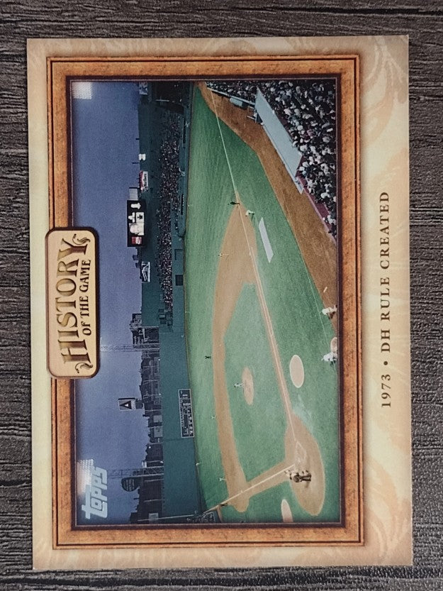 2010 Topps History of the Game #HOG21 DH rule created