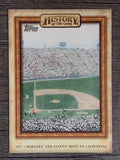 2010 Topps History of the Game #HOG17 Dodgers and Giants move to CA