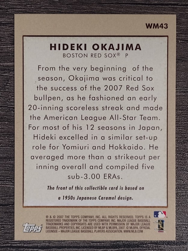 2007 Topps Wal-Mart #WM43 Hideki Okajima