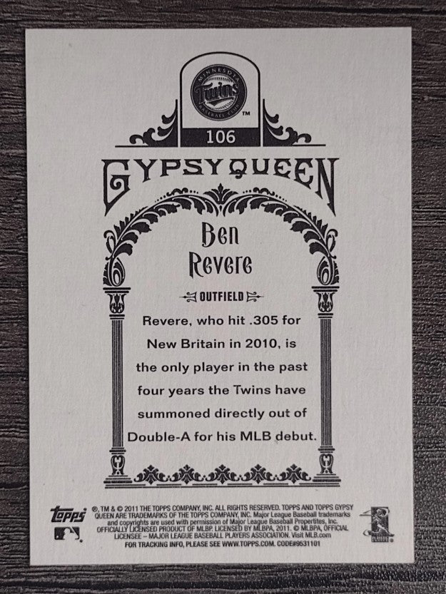 2011 Topps Gypsy Queen #106 Ben Revere RC